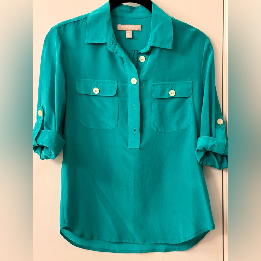 Banana Republic Silk Utility Blouse